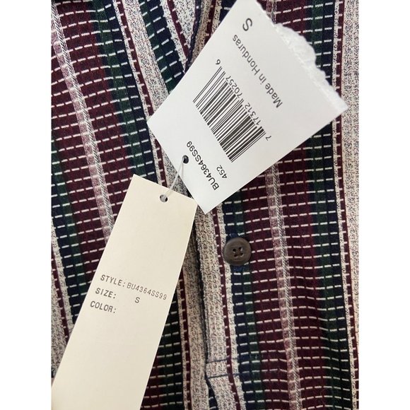 Natural Issue Men’s Vintage Style Collared Striped Shirt Size Small - Picture 6 of 8